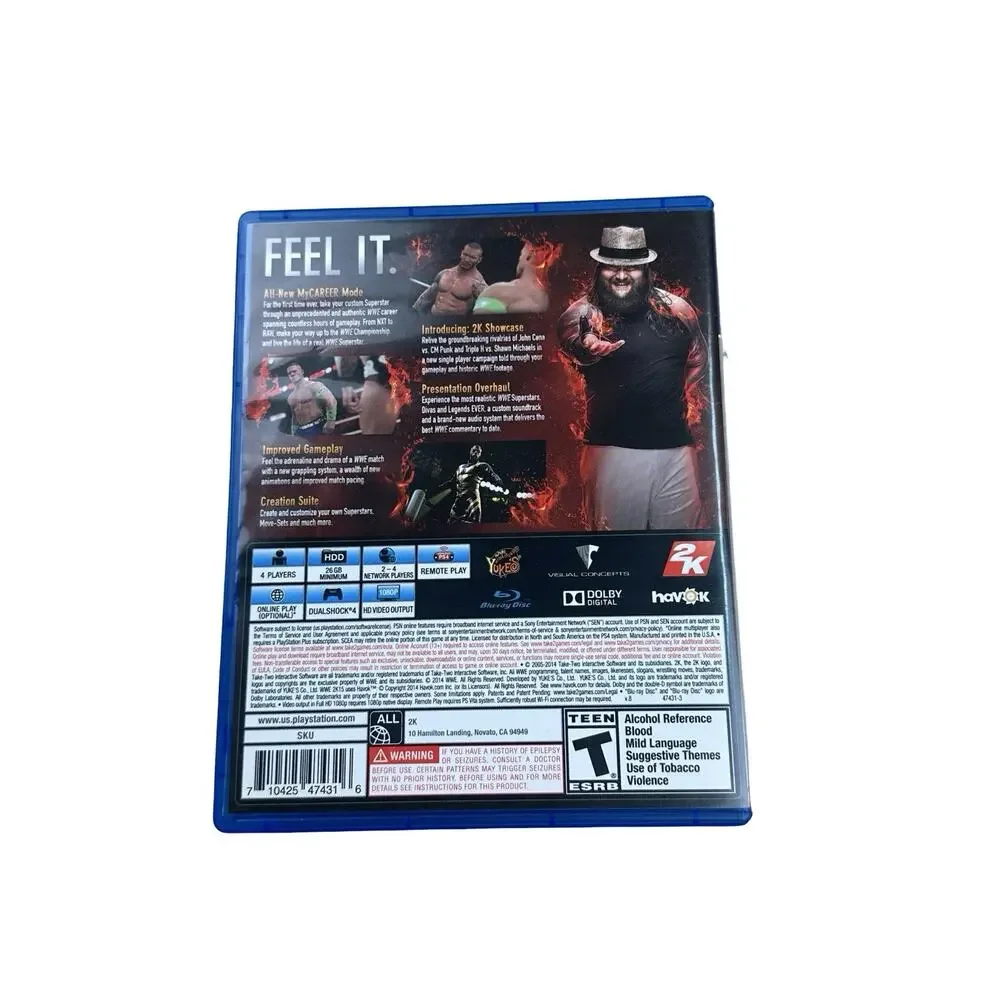 WWE 2K15 PS4 PlayStation 4 Complete Tested